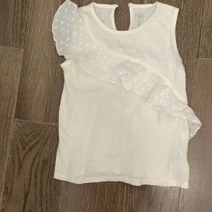 Gap ruffled tank top (white) size 4